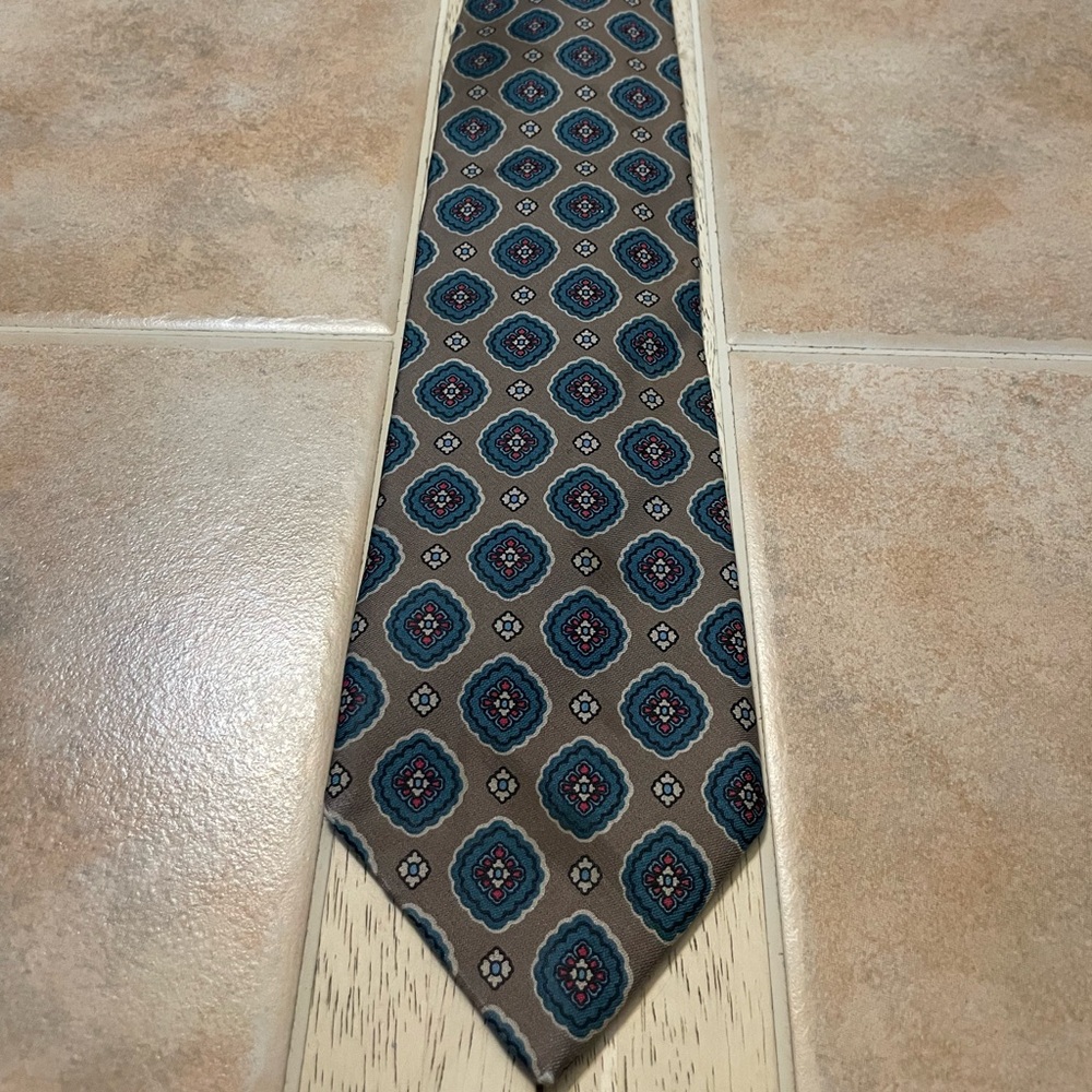 Fraser Thomson Tie - Brown w Blue